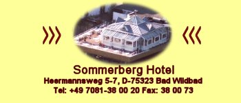 Sommerberg Hotel Bad Wildbad, das Ausflugsrestaurant 300 Meter ber der berhmten Kurstadt im Schwarzwald in 75323 Bad Wildbad